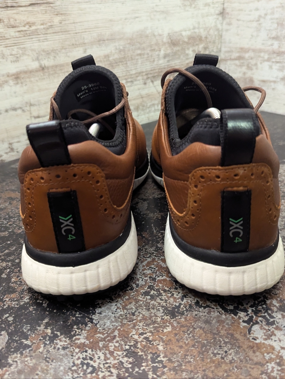 Johnston & Murphy XC4 H1-Luxe Hybrid Golf Shoes Sz 12 Used Brown 25-3960 - Picture 6 of 9